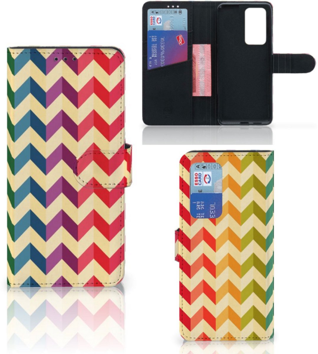 Huawei P40 Pro Telefoon Hoesje Zigzag Multi Color