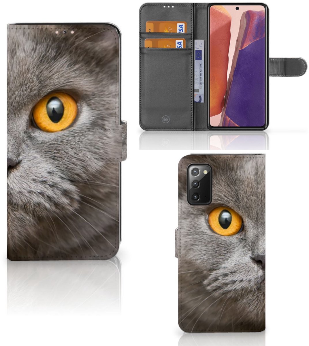 Telefoonhoesje met Pasjes Samsung Galaxy Note 20 Britse Korthaar