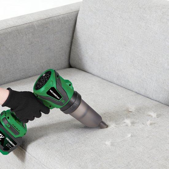 NewBeny Accu Bladblazer / Stofzuiger - 350 m/s Borstelloze Bladblazer - 2-in-1 Stofblazer - met 2x 4.5Ah Accu’s - voor dierenharen, tapijt thuis, bladeren, sneeuw en stof van Merkloos	 — afbeelding 4