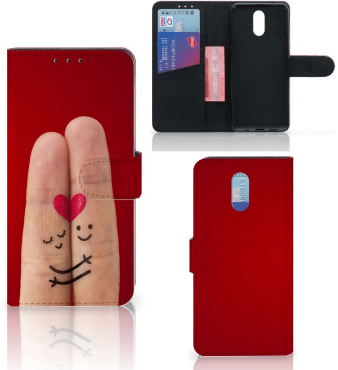 Nokia 2.3 Wallet Case met Pasjes Liefde - Origineel Romantisch Cadeau