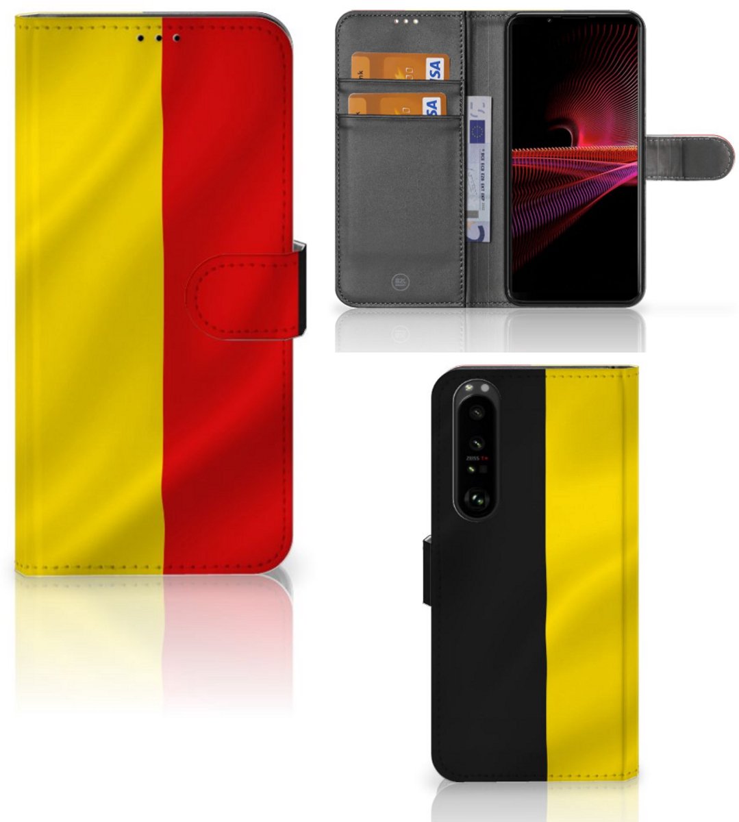 Sony Xperia 1 III Bookstyle Case Belgische Vlag