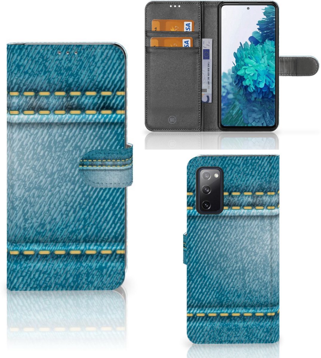 Samsung Galaxy S20 FE Wallet Case met Pasjes Jeans