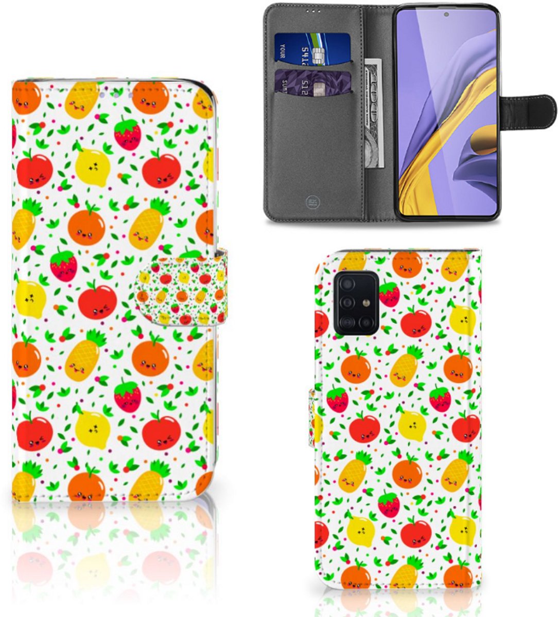 Samsung Galaxy A51 Book Cover Fruits