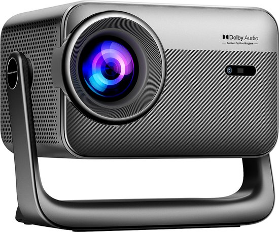 Blackview PV1000 Max Beamer - 18000 Lumens-1080P FHD-4K Decodering-Dolby Audio-VIDAA OS-360° Gimbal- Netflix YouTube Disney+- Thuiscinema Buiten-Spelmodus-TOF Autofocus