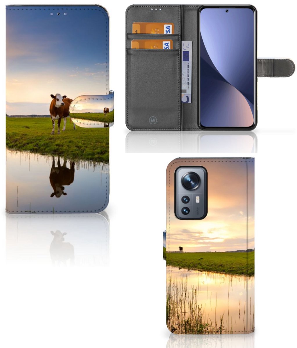 Xiaomi 12 Pro Telefoonhoesje met Pasjes Koe