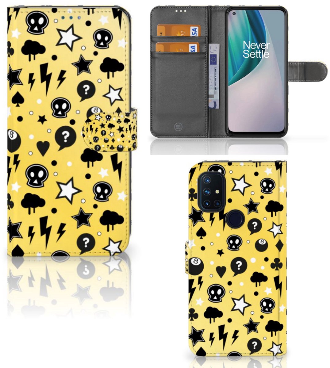 Telefoonhoesje met Naam OnePlus Nord N10 Punk Geel