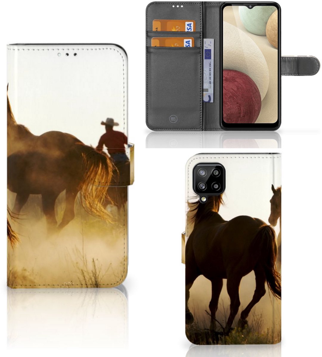 Samsung Galaxy A12 Telefoonhoesje met Pasjes Design Cowboy
