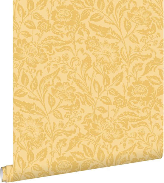 ESTAhome behang vintage bloemen geel - 50 x 900 cm - 131680 | bol