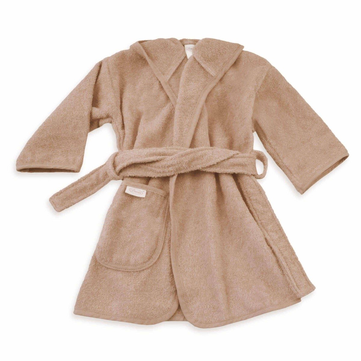 Funnies Badjas Junior Katoen Sandstone pink Maat 98 - 104 - 110 - Badjas Uni Line, Roze 4-6jr
