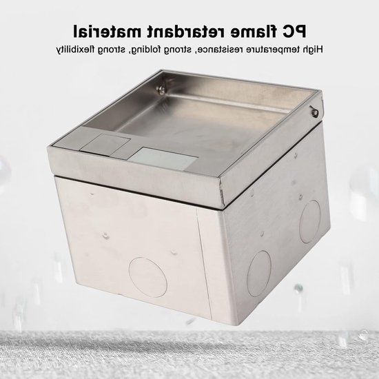 Inbouw Stopcontact RVS Vloerdoos Waterdicht voor Binnen en Buiten Gebruik | AC250V Plug Accessoires, Recessed Box, Elektrische Oplossingen — afbeelding 3