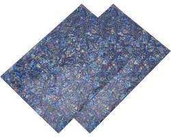 FIBLOOM 30x20cm Sticker Sheet Haliotide Shell Imitation Abalone Blue Rectangle Abalone Plating Foil PVC for Phone Case Decoration Handmade