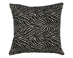 Kussen zebra zwart/off white 45x45cm*