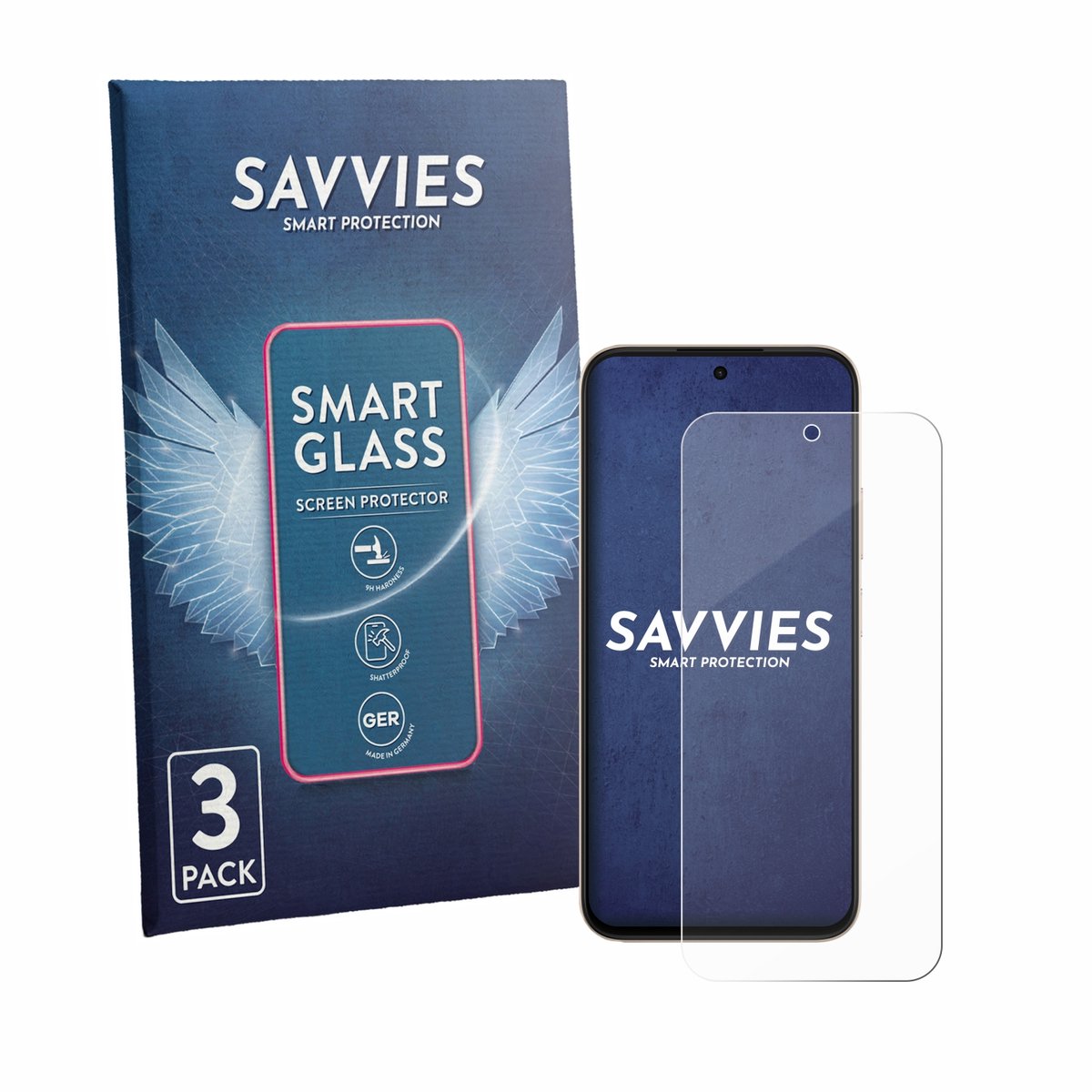3 Stuks Savvies Screenprotector - geschikt voor Oppo A6t - beschermfolie glas transparant