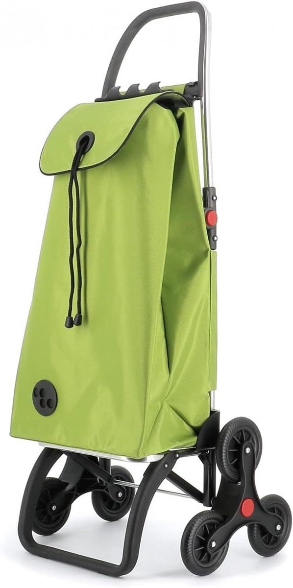 Boodschappentrolley - Winkelwagen - Boodschappen vervoeren - 6 wielen - 43 liter - Lime