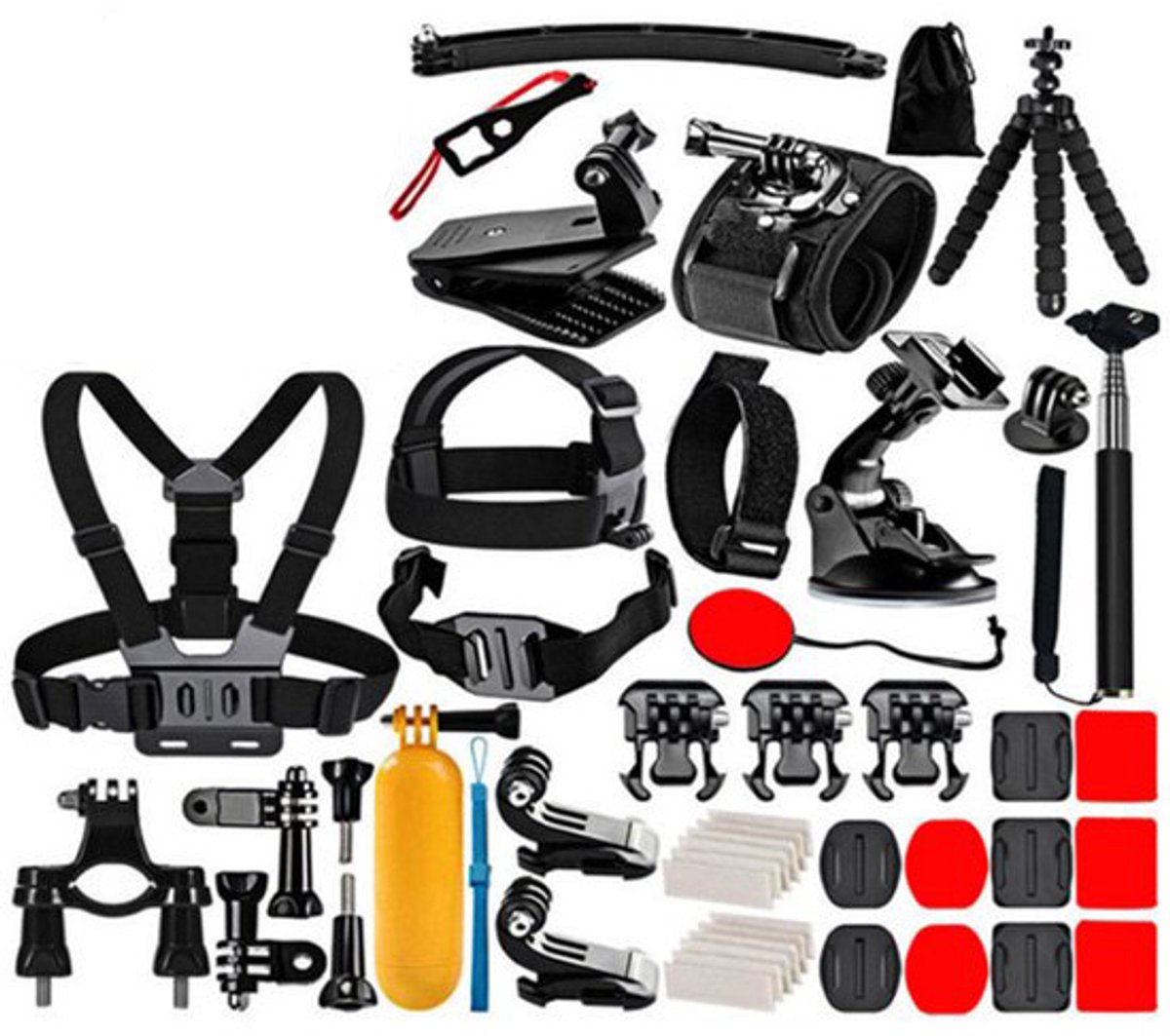 Accessoirekit geschikt voor GoPro Hero 9-13 actiecamera's - Combinatieset met vaste opnameriem