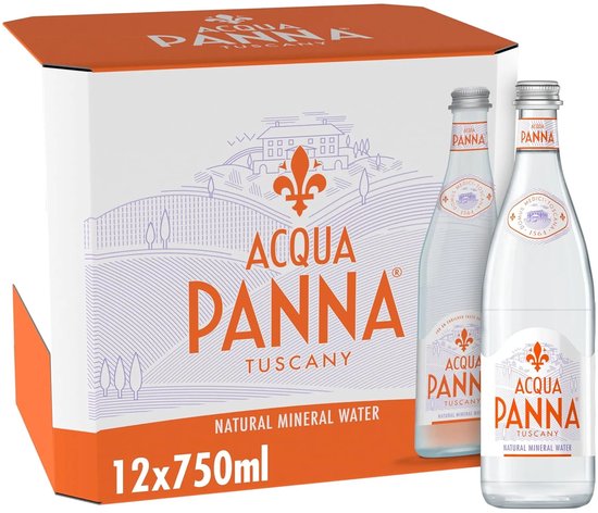 Acqua Panna 75cl Mineraalwater (koolzuurvrij) Doos 12 flessen (glas) Tafelwater