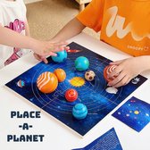 The bloei Houten Zonnestelsel Speelbord Vierkant – Educatief & Duurzaam Speelgoed – Bevordert Focus, Motoriek & Wetenschappelijke Interesse
