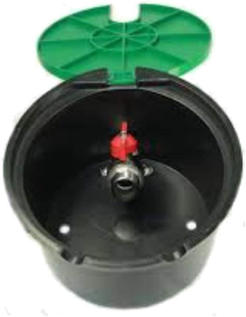 Kunststof Sprong - Kogelklep Ventiel - Gazon Bewateren - Twee Poorten - 20.5 cm Draad - Grijs
