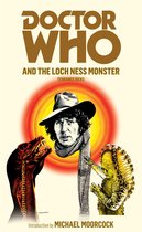 Boekomslag 'Doctor Who And The Loch Ness Monster' met de vierde Doctor, een Loch Ness Monster en een Siluur.