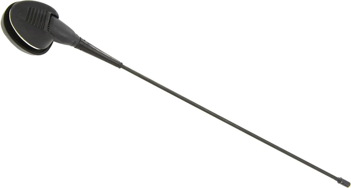 Verstelbare Glasvezelantenne - Auto Antenne - Radio Ontvangst Verbeteren - 0-50 Graden Verstelbaar - 60 cm Steel - Zwart