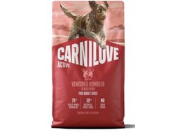 Carnilove Active Dog Dry Made with Venison & Reindeer & Wild Boar for Active Adults 4 kg