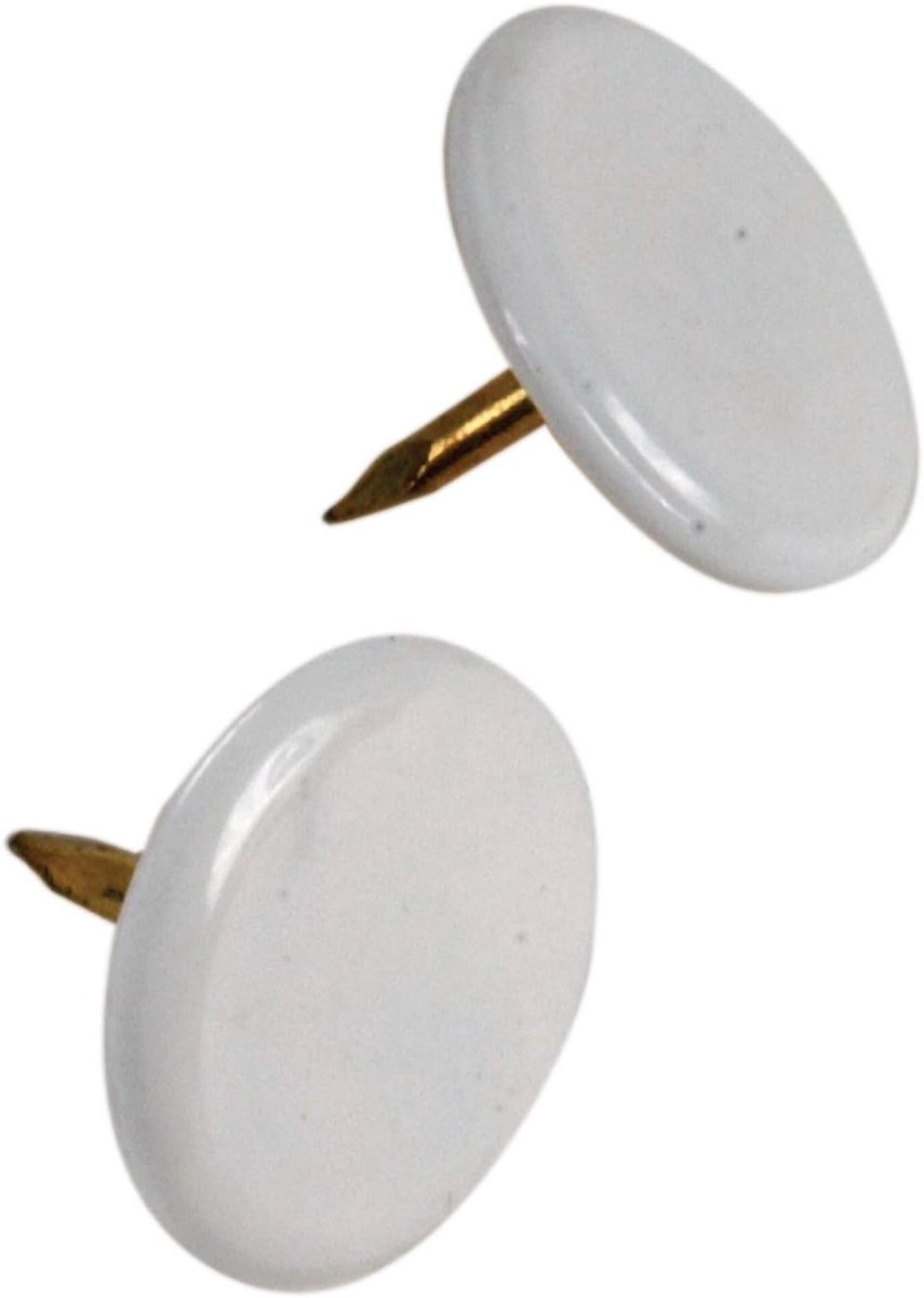 Duimkoppen - Nagels met kop - Vastzetten van papieren - Platte brede kop - 40 stuks - Wit