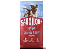 Carnilove Active Dog Dry Made with Salmon & Turkey for Puppies 12 kg