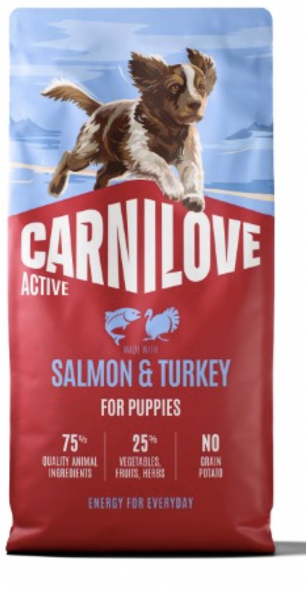 Carnilove Carnilove Active Dog Dry Made with Salmon & Turkey for Puppies 12 kg