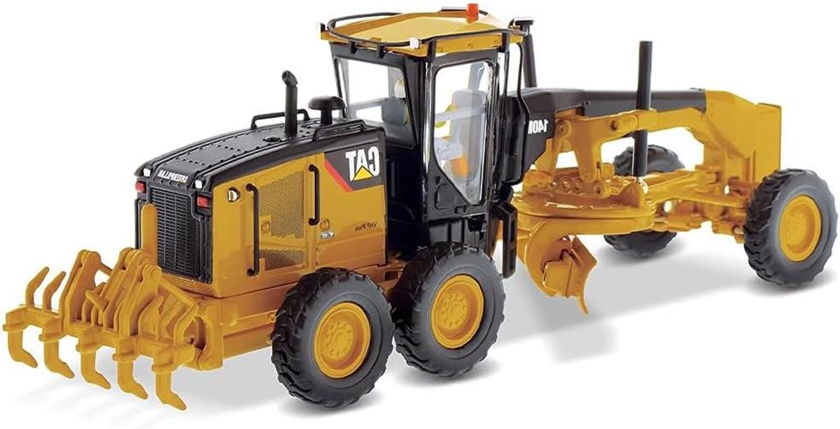 Motor Grader Model - Wegbouw Machine - Modelbouw Verzamelen - Gedetailleerde Replica - 1:50 Schaal - Geel