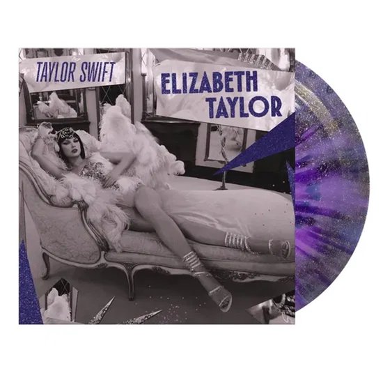 Taylor Swift - Elizabeth Taylor/Cry My Eyes - 7” vinyl record with collectible cover artwork. Violet Glitter Vinyl. RSD 2026