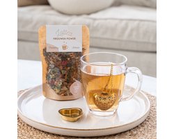 Lottea Giftset met theezeefje 'Vrouwen Power' - thee cadeau voor haar