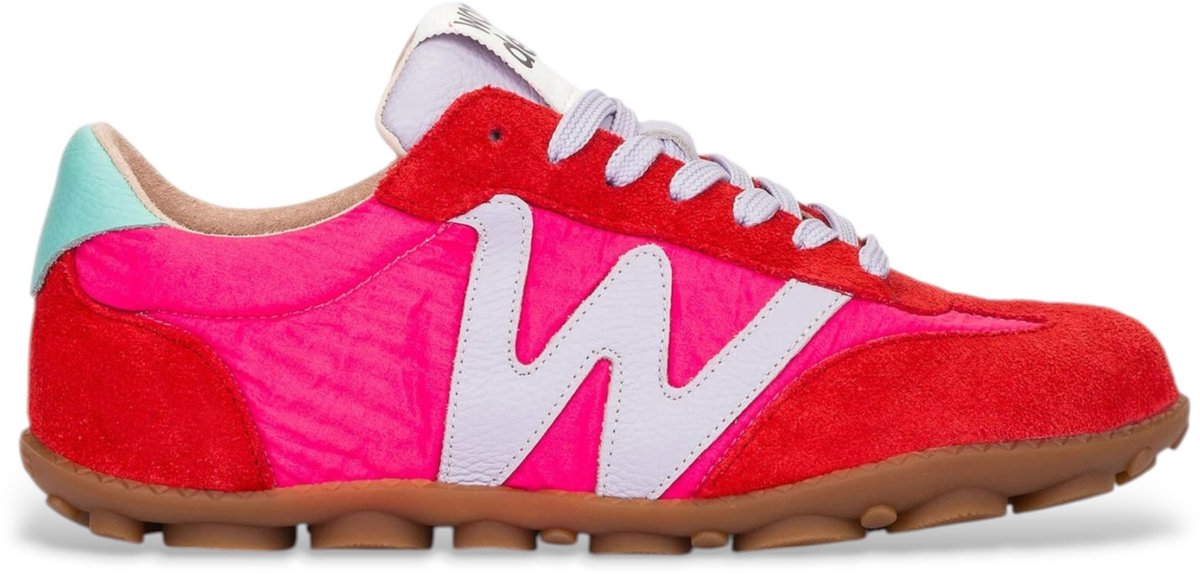 Wonders Nysa roze leren pantoffels