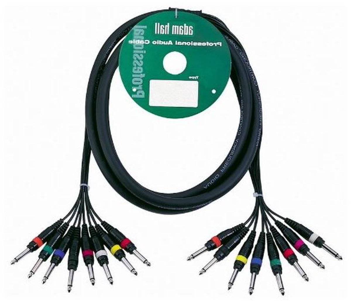 Multicore Kabel - 8 kanaals kabel - Muziekapparatuur verbinden - Zeer flexibel - 3 meter - Zwart