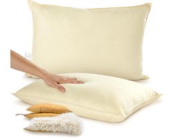 Biologisch Kapok Kussen - Natuurlijk Slaapkussen - Rustig Slapen - 100% Puur Kapok - 50 x 71 cm - Natuurlijk