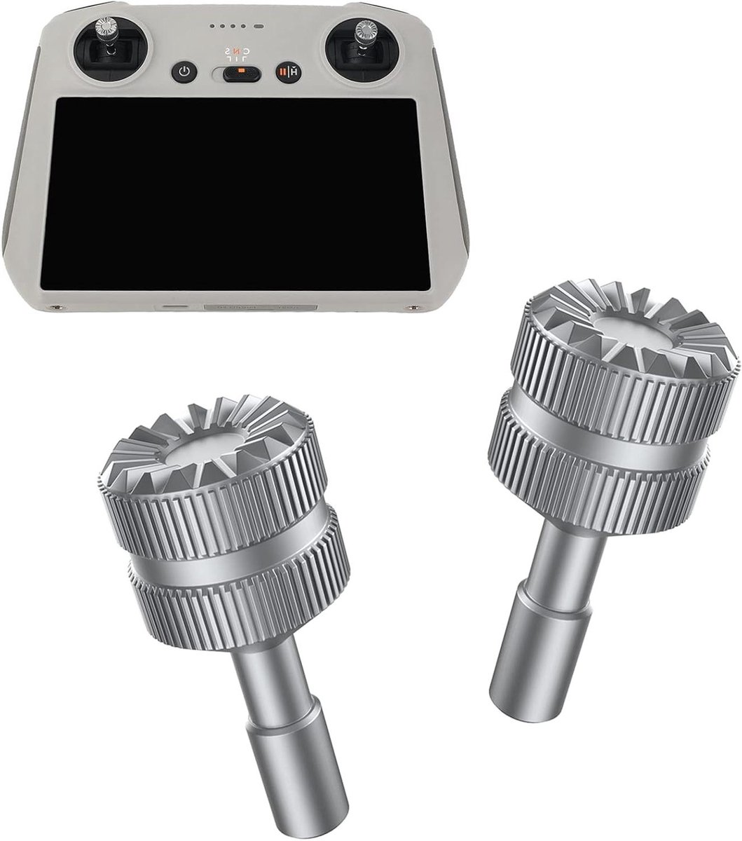 Joysticks voor Afstandsbediening - Controller Sticks Duim Rockers - Drone Besturing Verbeteren - Luchtvaart Aluminiumlegering - 2g per paar - Titanium