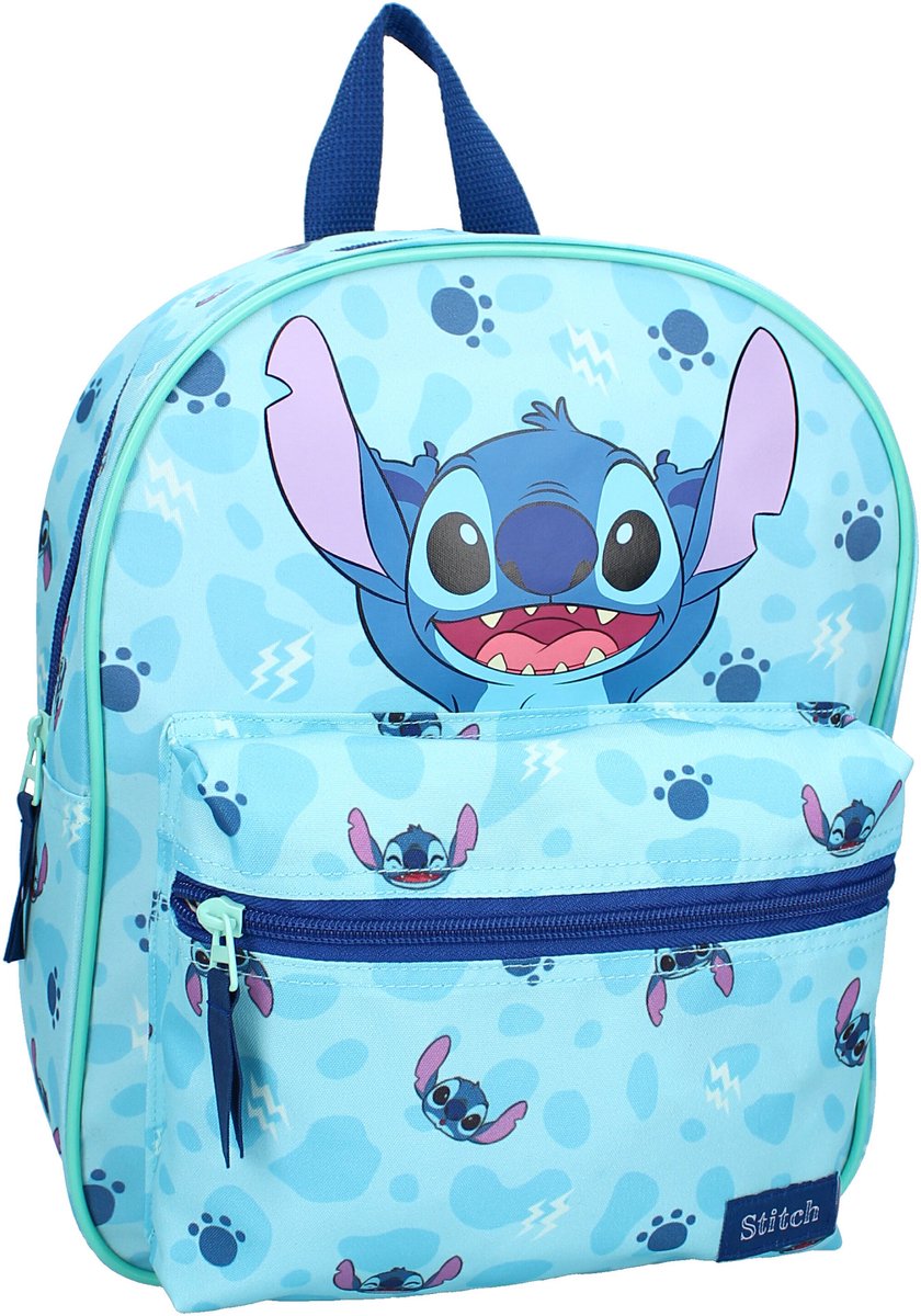 Lilo en Stitch Wild Energy Rugzak - Basisschool Lagere Schooltas - Blauw - 31cm