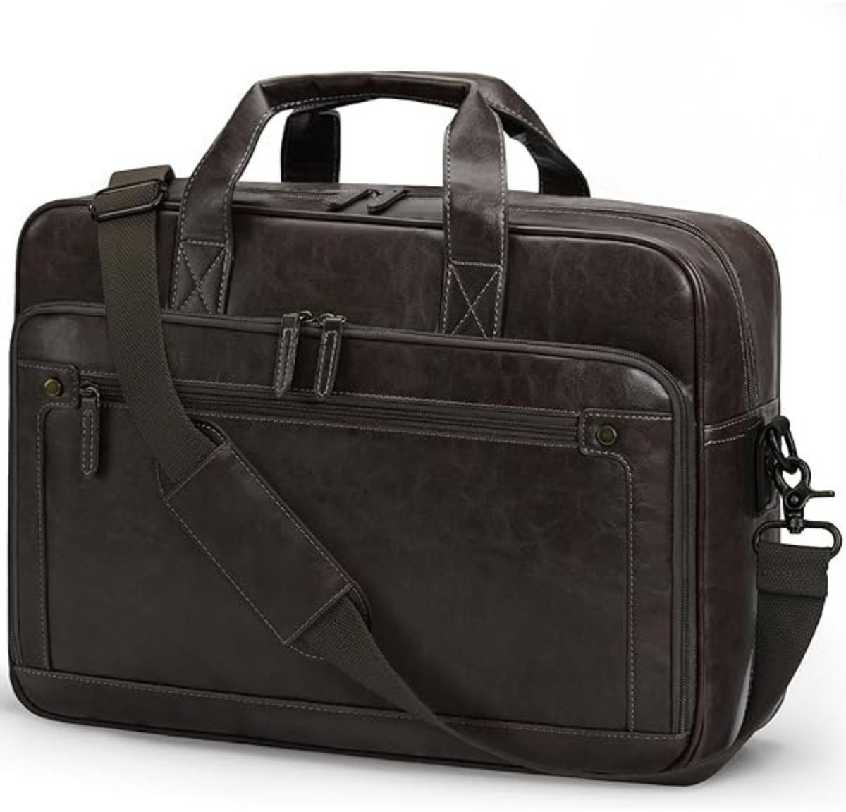 Leren Laptoptas - Laptoptas - Leren Tas - Luxe Leren Laptoptas - Werktas - Schoudertas - Business Tas - Leren Business Tas - 15,6 inch - Koffie - van Imperatoris