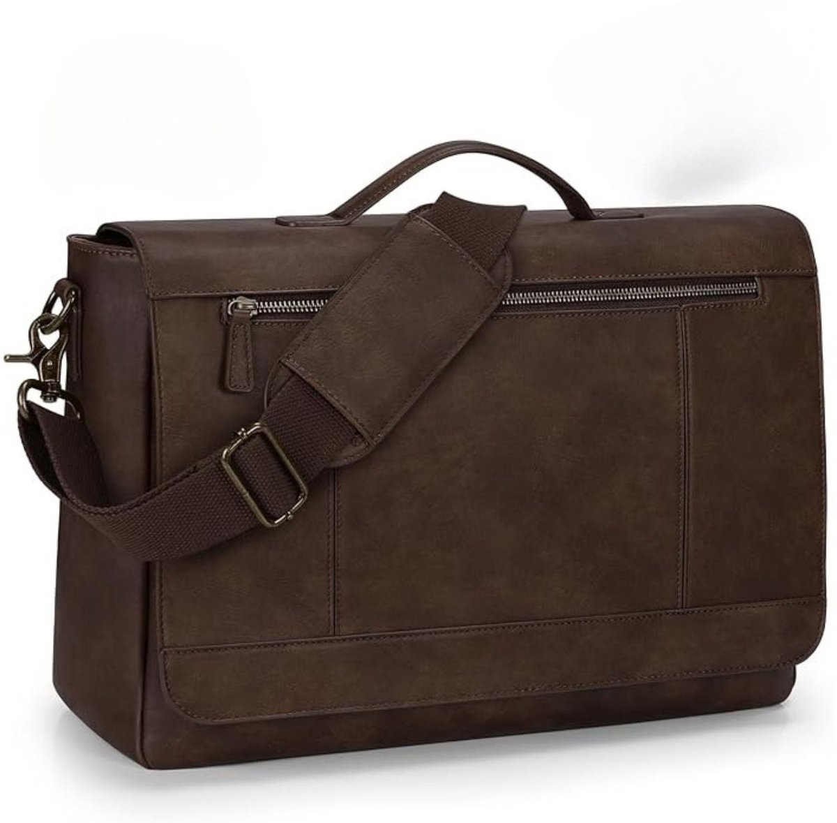 Leren Laptoptas - Laptoptas - Leren Tas - Luxe Leren Laptoptas - Werktas - Schoudertas - Business Tas - Leren Business Tas - 15,6 inch - Donkerbruin - van Imperatoris