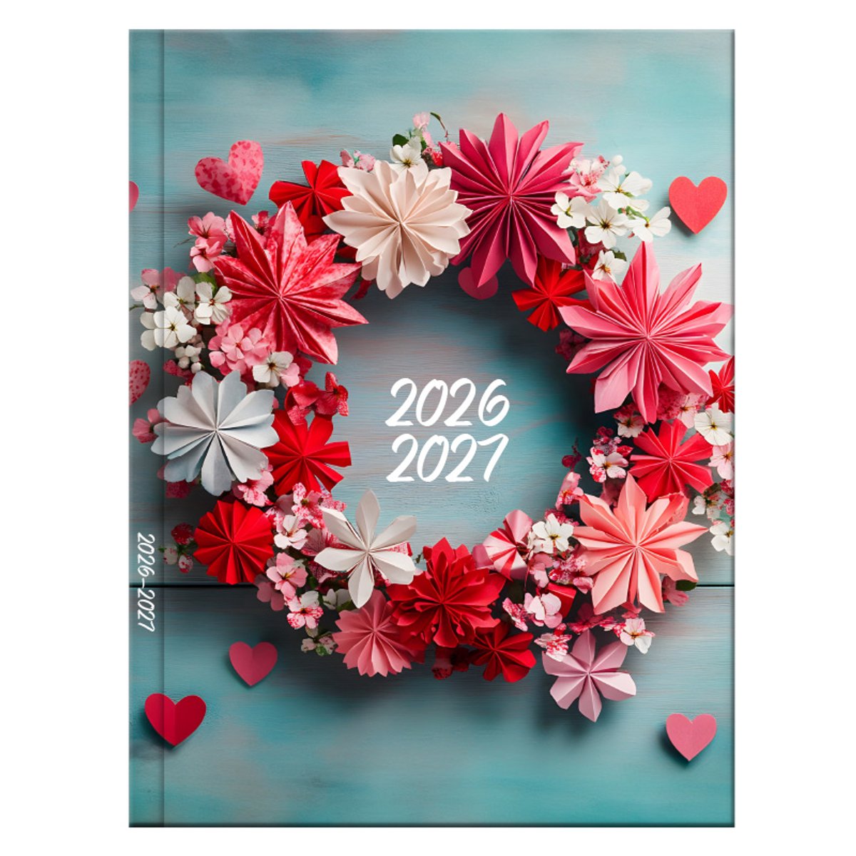 SOHO Agenda - A5 Formaat - 21x14,5cm - Jaar 26/27 - 12 maanden - Augustus t/m Juli - 1 week op 2 pagina's - Harde kaft - Met leeslint - Origami