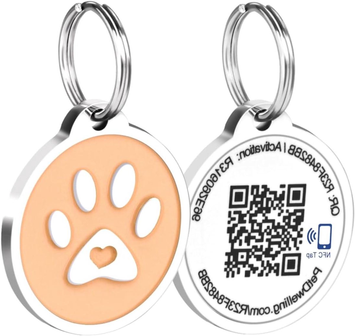 Huisdier ID Tag - Hondenpenning Smart Tag - Hond Zoeken - NFC en QR Code