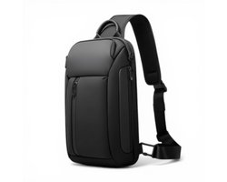 Sling Backpack - Crossbody Tas - Compacte Rugzak - Tablet Tas 11 inch - Waterafstotende Schoudertas - Anti-diefstal - Zwart