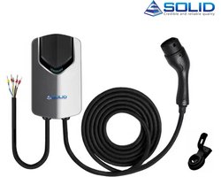 Solid - 11kW Wallbox EV Charger - Fase 3 - 16A - 5 Meter - Laadkabel - Type 2 - Auto oplader - Laadpaal - Autolaadpaal - EV Laadstation - RFID - Mobile App (VCS-DP-11-5M)
