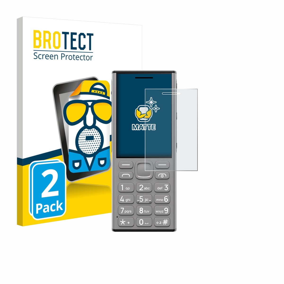 BROTECT - Screenprotector voor Nokia 130 Music - Folie Beschermfolie matte 2 Stuks