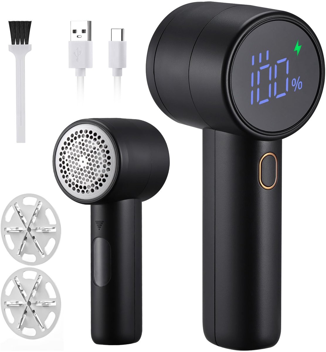 Dailygoods - Elektrische Pluisverwijderaar met LED-Display - Oplaadbaar en 3 Snelheden