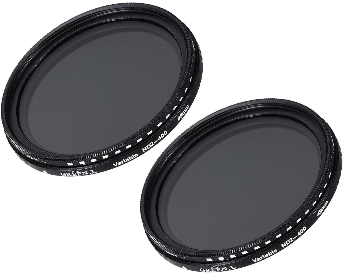 Allecto - - Lens Filter - ND2-400 - Variabele Neutral Density Filter - 49mm - Circulair ND Filter - Voor Fotografie - Set van 2