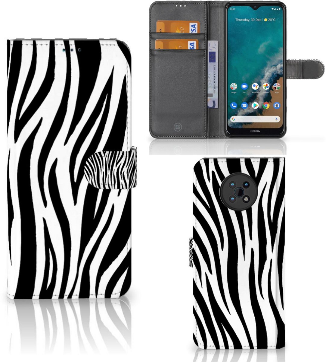 Nokia G50 Telefoonhoesje met Pasjes Zebra