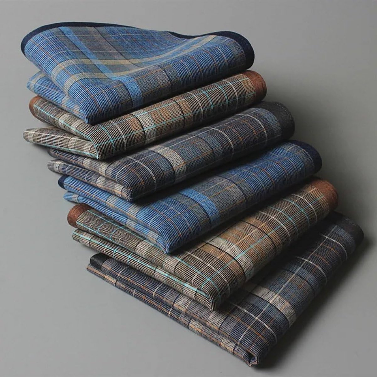 6 stuks Heren Zakdoeken - Klassieke Vintage Geruite Zakdoeken - Zakdoeken Van Puur Katoen Voor Zakelijk Gebruik - Pochetten - Zakelijke Casual Stropdassen - 40 x 40 cm