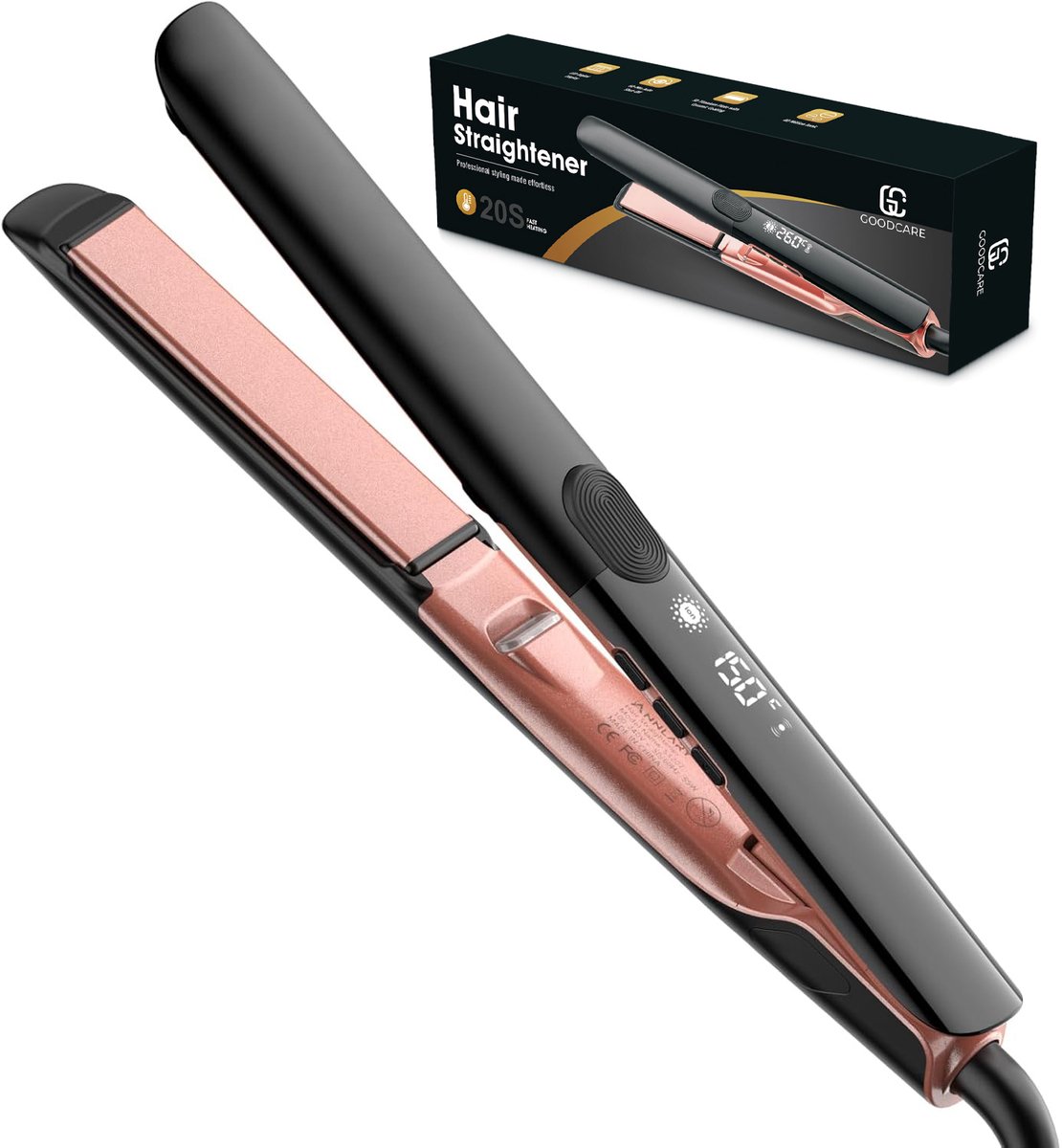 De Gadgetwinkel Goodcare Stijltang met Instelbare - De Gadgetwinkel - €34,95