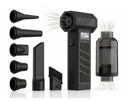Kruimeldief Snoerloos met Air Duster 130.000 RPM - Auto Stofzuiger Draadloos - Kruimelzuiger - Handstofzuiger - Luchtblazer op accu - Perslucht - Turbo Fan