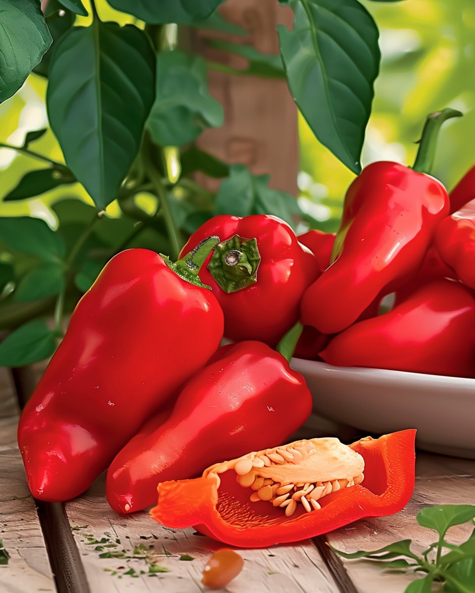 Snack Paprika Zaden Snacking Red Capsicum Annuum Eenjarig